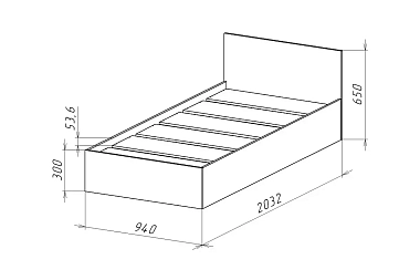 Кровать Ницца-13 90х200 (Белый)